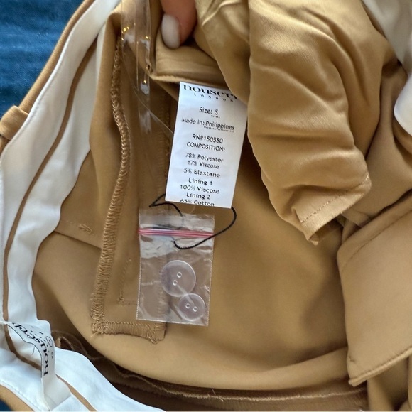 NWOT $135 HOUSE OF CB CAMERON
CARAMEL RELAXED WIDE LEG TAILORED TROUSERS SMALL - Picture 8 of 12